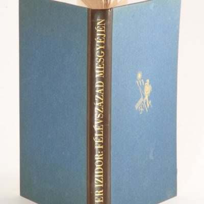 KNER Izidor Félévszázad mesgyéjén. Bibliofil félbőr kötésben. Kner szóróappal. Tiszteltpéldány